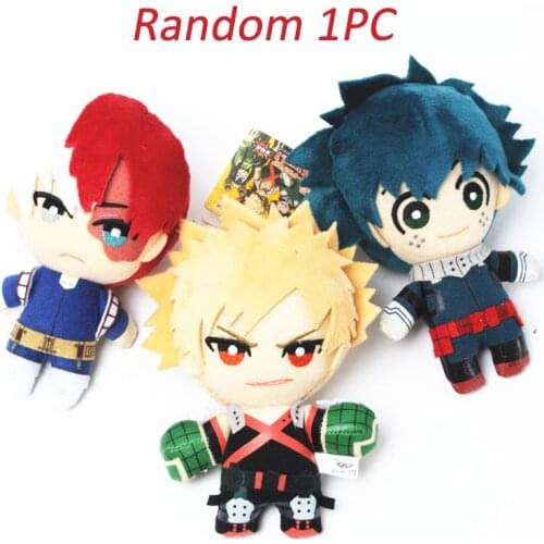 Anime My Hero Academia Stuffed Plush Toys Midoriya Izuku Bakugou Katsuki Cartoon Figurine Soft Doll Kids Gifts Toys Random 1PC