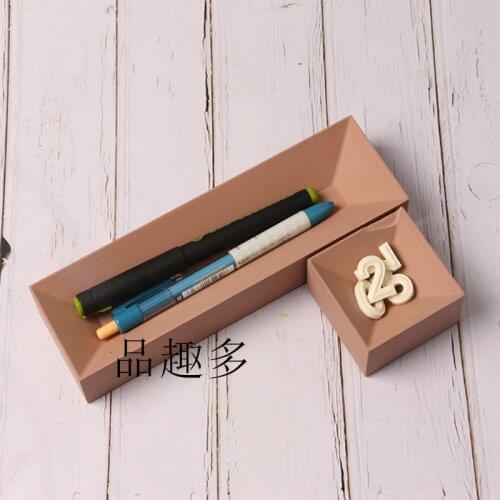 Concrete jewelry box silicone mold DIY stand pen box office mold storage box