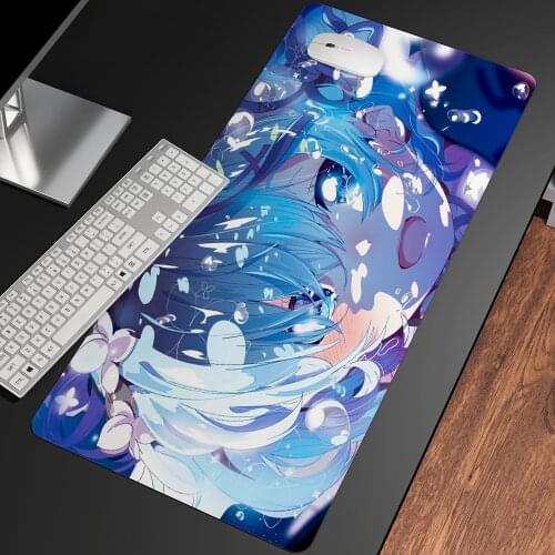XXL Anime Girl Beautiful Landscape Pattern Large Gaming Desk Pad Anime Mouse HD Print Computer Gamer Locking Edge Mouse Mats