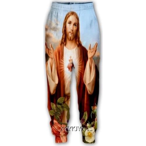 New Unisex God Religion Christ Jesus 3D Print Causal Clothing Fashion Men Women Hip Hop Pants Plus Size S-7XL Trouser Jogger