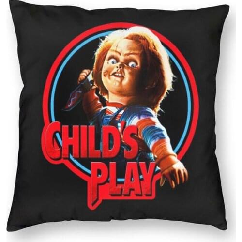 Childs Play Chucky Square Throw Pillow Cover Home Decorative 3D Two Side Printed Horror Movie Cushion Cover for Living Room
