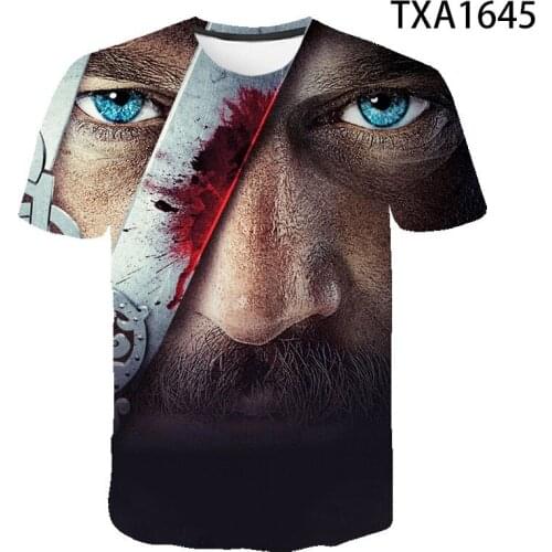 Summer New Viking Streetwear Fashion T-shirt Boy Girl Kids 3D Printed Short Sleeve Casual Men Women Children Cool Tops Tee