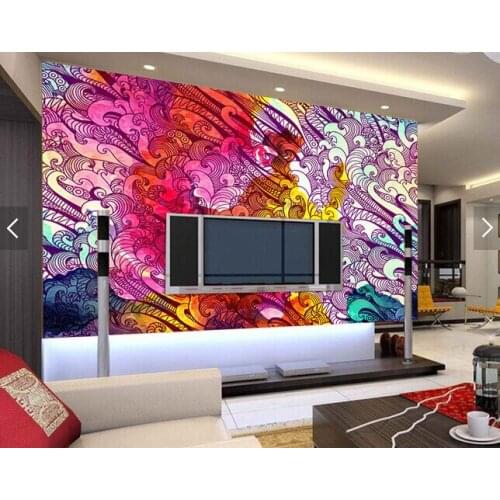 Custom personalized artistic wallpaper. Color pattern for living room bedroom TV backdrop waterproof papel de parede
