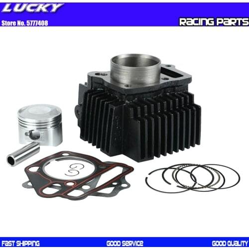 Motorcycle 52.4mm Bore steel cylinder Piston Gasket kit For lifan 125cc LF125 Horizontal Engines Dirt Pit Bike Monkey Bike ATV