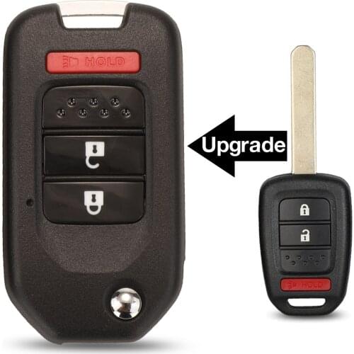 Kutery 2-1 Buttons Remote Key Shell For Honda Accord CR-V FIT XRV VEZEL CITY JAZZ CIVIC HRV FRV Remote Key Case Fob