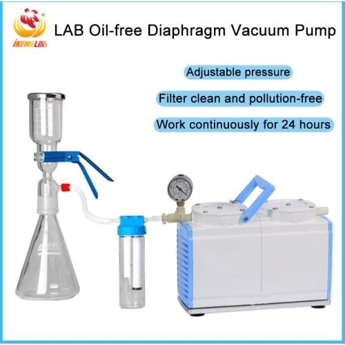 Chemical Analysis Diaphragm Vacuum Pump Circulating Water Type Anti-Corrosion Oil-Free Vacuum Pump Filterable Lab Equipment
