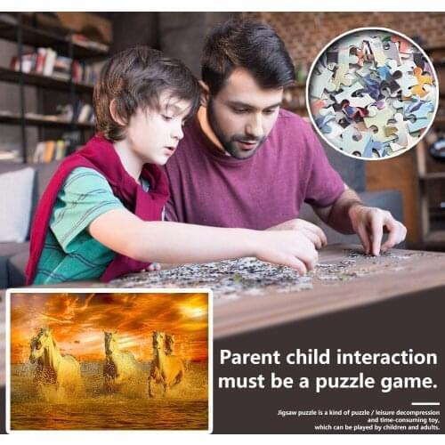 Cute Animals Portrait Assembling Stress Relief Toys 1000 Pieces Paper Jigsaw Puzzles Puzzle Game Interesting Toys