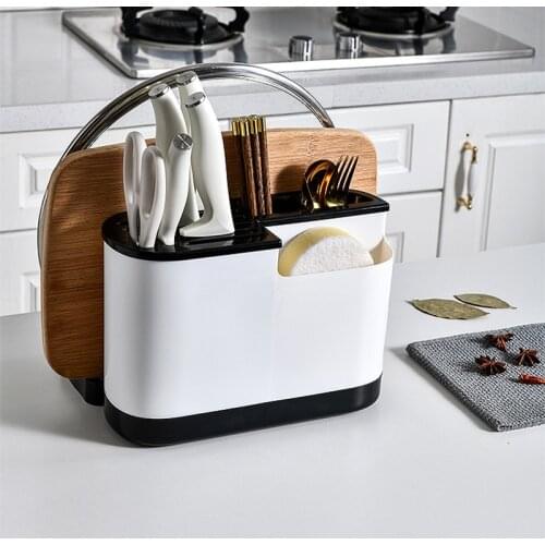 Multifunctional Knife Holder Cutting Board Integrated Kitchen Supplies Storage Rack Chopsticks Pot Cover Knife Holder