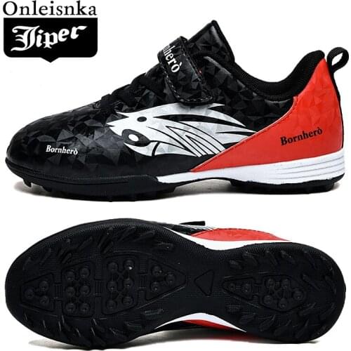 Childrens Soccer Shoes Teenager Breathable Sports Shoes Kids Grass Training Shoes Antiskid Football Boots Size FG / TF Sneakers