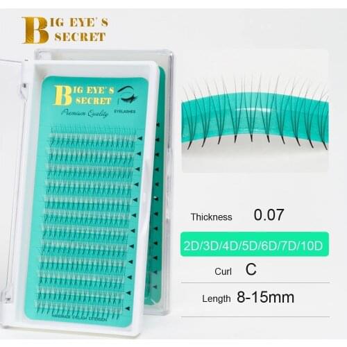 Big Eyes Secret 2D 3D 4D 5D 6D Premade Fans False Eyelashes Extension Russian Volume Lashes Faux Mink Individual Lash Extension