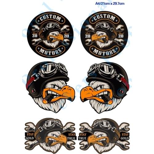 Hot Oldschool Bald Eagle Smoking A Cigar Stay True Gold Anime Car Sticker Decal Decor Motorcycle Off-road Laptop