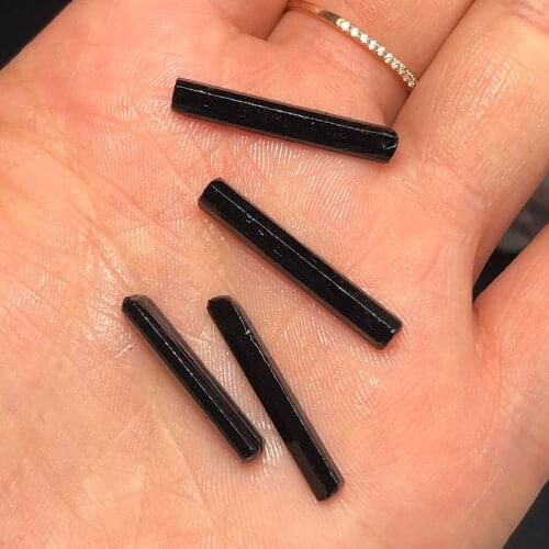 Natural black tourmaline mineral raw stone specimen