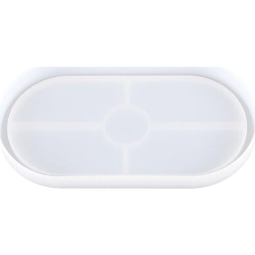 Oval Tray Epoxy Resin Mold Plate Dish Casting Silicone Mould DIY Crafts Jewelry Organizer Holder Making Tool