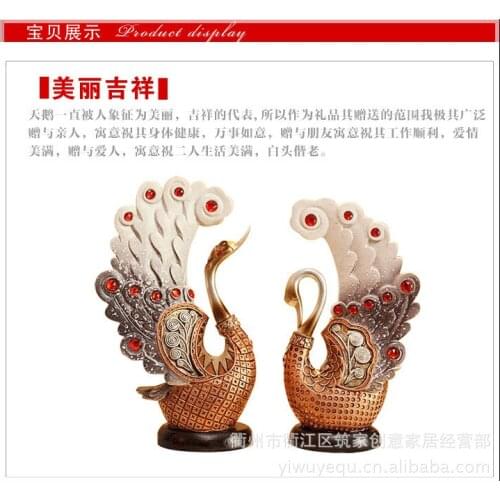 European factory direct wedding supplies resin crafts ornaments creative gifts wholesale swan