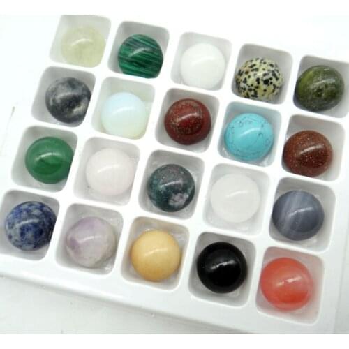 Natural stone Ball Turquoises Quartz crystal aventurine Opal charms pendant for diy Jewelry making necklace accessories 20 pcs