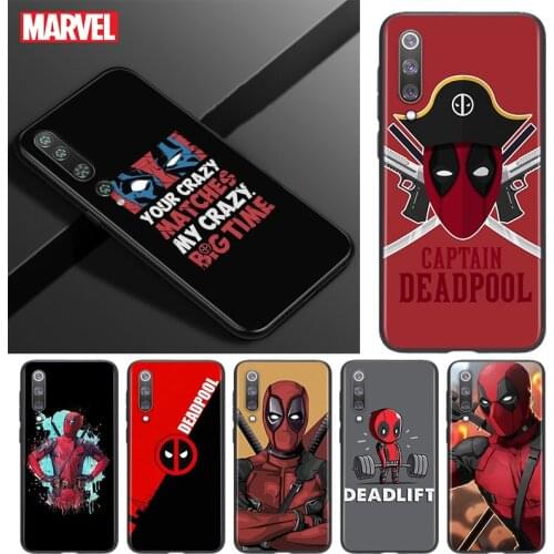 Silicone Cover Deadpool Marvel Cool For Xiaomi Mi 11 10T 10 9T 9 8 Note 10 Lite Pro Ultra 5G Black Soft Phone Case