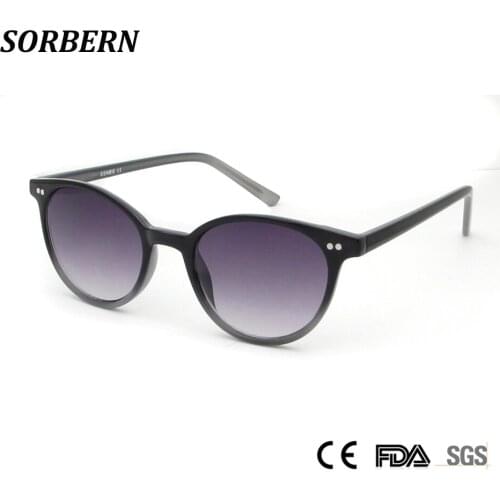 SORBERN Vintage Round Sunglasses Women Men Brand Designer Gradient Sun Glasses Female Eyewear UV400 Driving Goggle oculos de sol