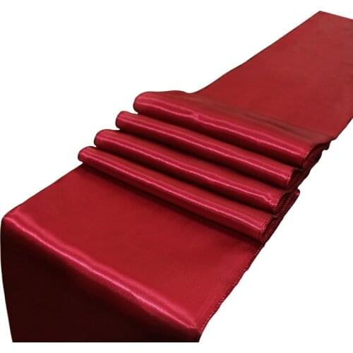 30x275cm Satin Table Runners Table Decoration For Hotel Restaurant Wedding Party Christmas Home Textile Decor Table Runners