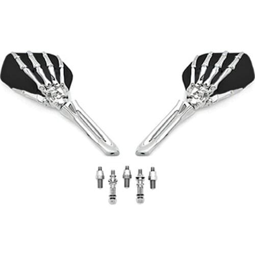 Brand NEW Black/Chrome Custom Motorcycle Skeleton Bone Mirrors For Honda VTX 1300 C R S RETRO
