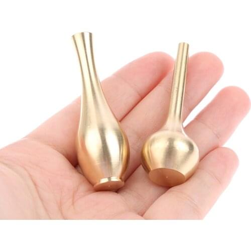 1PC Hot Sale Mini Pure Copper Vase Gold Decorative Living Room Antique Vase Unique Vase For Doll House Furniture Decor Accessory