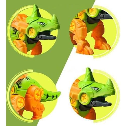 3D Dinosaur Assembly DIY Toy Screw Nut Combination Assembling Dinosaur Model Disassembly Screw Nut Combination Toy 69HE