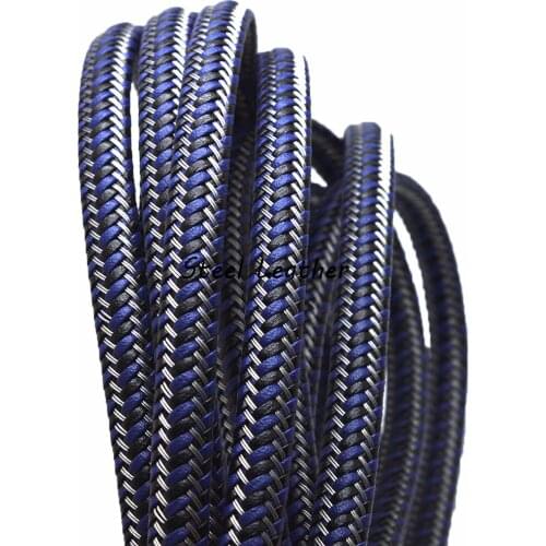 5m/lot Approx 9.2*6mm Wide Super Fiber Braided Leather Rope String Cord For Jewelry Making Bracelets Craft Jewelry Accessories