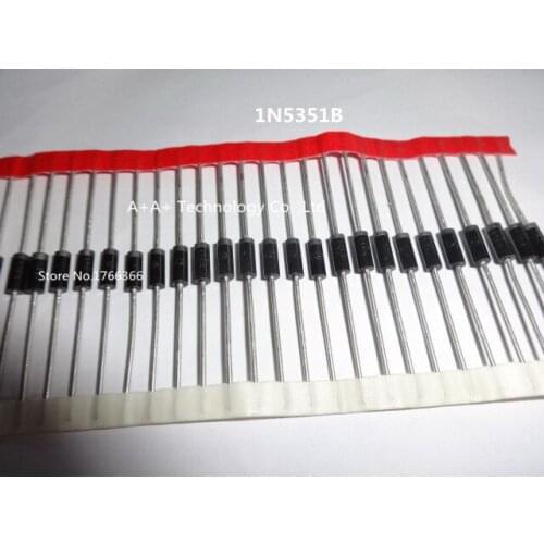 500pcs/lot 1N5351B 5351 IC Hot Sale 5 Watt Surmetic 40 14V AXIAL Silicon Zener Diodes New and Original