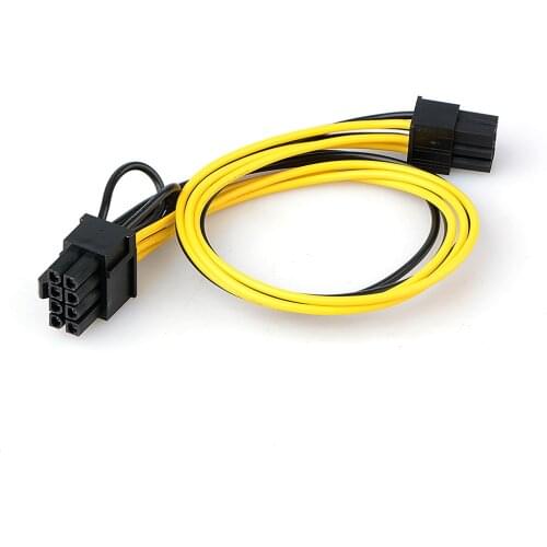 6 Pin male to 8 Pin (6+2) male PCI Express Power Adapter Cable for Graphics Video Card