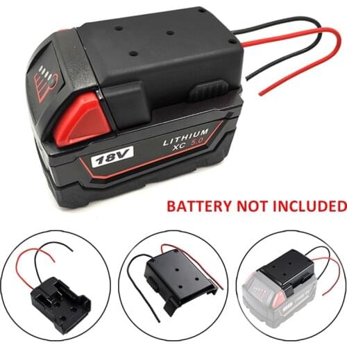 Oein Battery Adapter for Milwaukee M18 18V Li-Ion Battery Power Connector Adapter Dock Holder With 14 Awg Wires DIY Power Tools