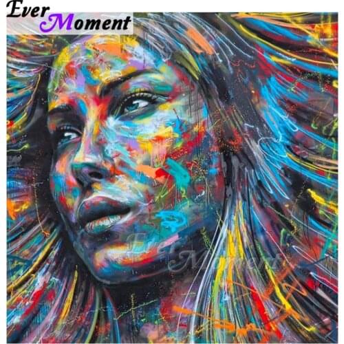 Ever Moment Diamond Painting Mosaic Full Square Drill Woman Cross Stitch Picture Of Rhinestone Diamond Embroidery ASF1501