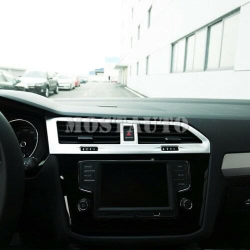 For Volkswagen VW Tiguan Second Generation 2017-2018 ABS Center Control Air Vent Outlet Cove Trim 1pcs Car Accessories Interior