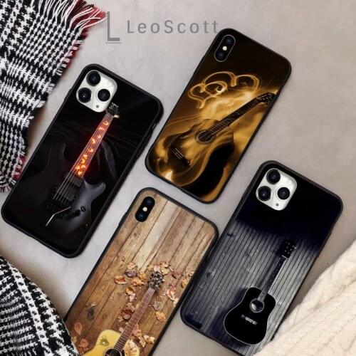 Fashion Musical instrument guitar cool Phone Case for iPhone 11 12 pro XS MAX 8 7 6 6S Plus X 5S SE 2020 XR silicone funda coque