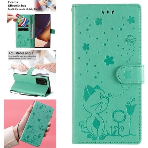 3D Embossing Pattern Case For Samsung Galaxy S20 Ultra PU Leather Flip Book Phone Cover Lite Note 20 10 Pro S21 Plus Fan Edition