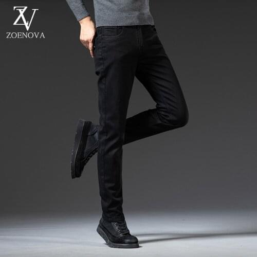Black Jeans Autumn Winter New Man Jeans High Quality Cotton Slim Fit Jeans 2021 Men Branded Mens Clothing Straight Trousers