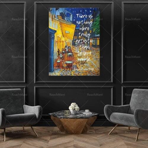 Vincent van Gogh Quote: There is nothing more truly artistic than to love people. Famous artists quote & painting