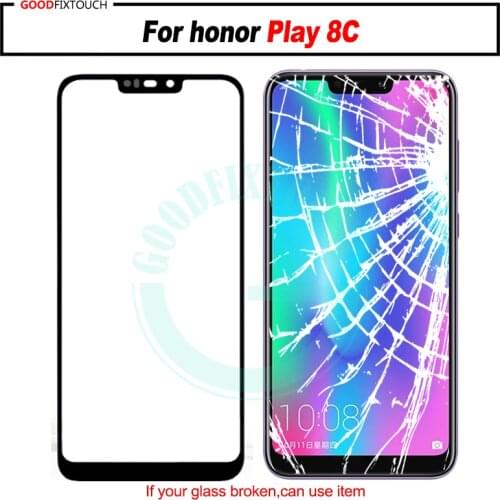 For honor play 8C Front Glass Touch Screen Top Lens LCD Outer Panel Repair + OCA Glue