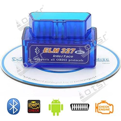 For Android System for ELM327 BT model BT OBD Tools Use in Car Navigation Mini ELM327 V2.1 OBD2 Car Diagnostic Tool