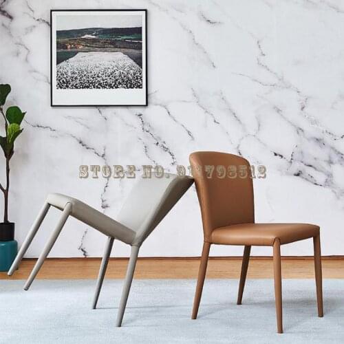 Italian style home rock board dining chair combination designer makeup chair backrest chair Nordic simple light luxury desk chai