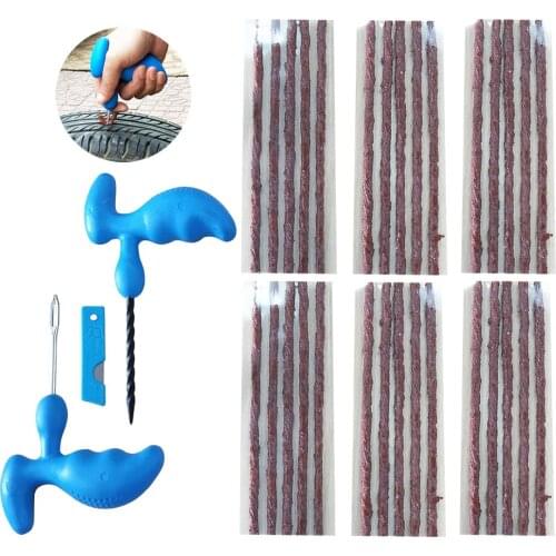 Tire Repair Kit Studding Tool Set Auto Bike Tubeless Tire Tyre Puncture Plug Garage Car Accessories