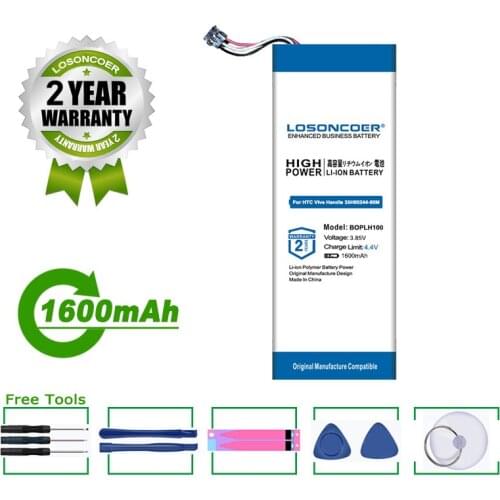 LOSONCOER Battery 1600mAh BOPLH100 35H00244-00M VR Battery For HTC Vive Handle Controller VR Battery