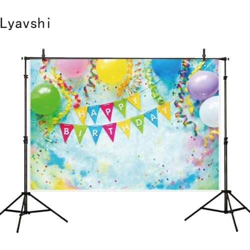 Lyavshi treat kids birthday Party Balloons bannner Decoration baby shower Photo Backdrop Photography Background