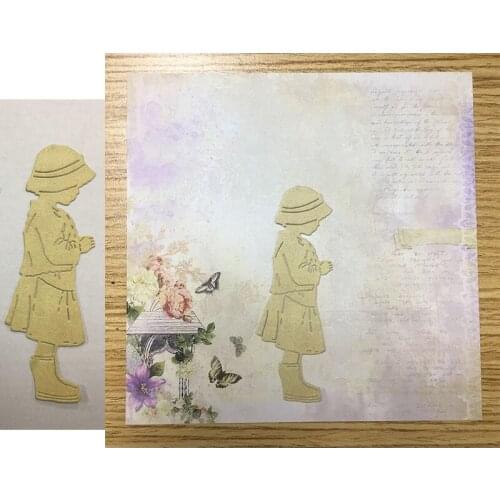 Little Girl Metal Cutting Dies Stencil For Diy Scrapbooking Paper Cards Crafts Emobossing Decoration New 2019 Dies Cut