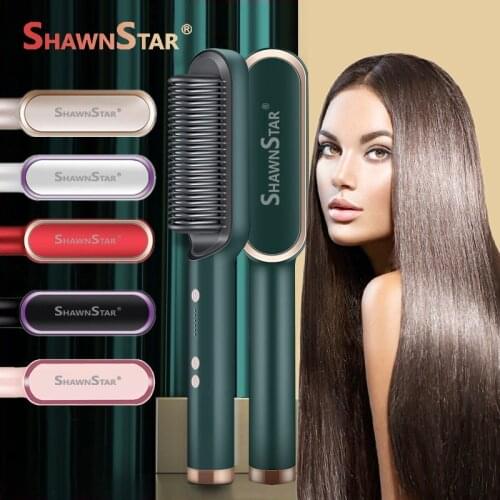 Multifunctional Peine Alisador 2 in 1 Straightener Curling Iron Ceramic Negative Lon Cepillo Alisador De Cabello