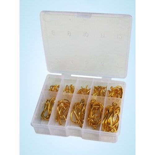 100PCS High Carbon Steel Fishing Hook Set Barbed 3#-12# Series Fly Fishhooks Worm Pond Jig Hole Accessories Pesca Carp Hook