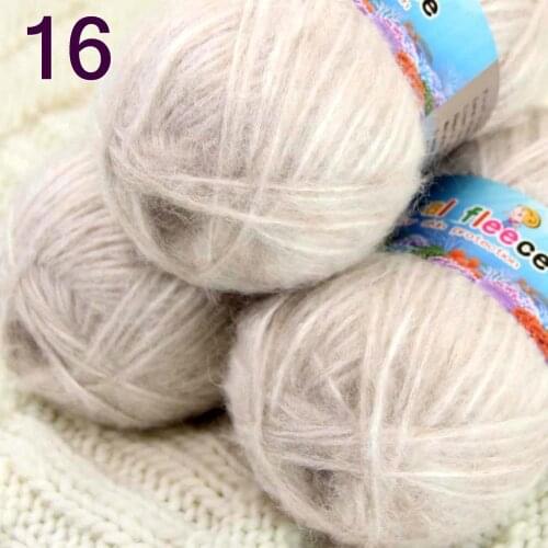 Batch 3 ballsx 50g new mohair cotton shawl sweater hat hand knitted crochet yarn Beige 822-16-3