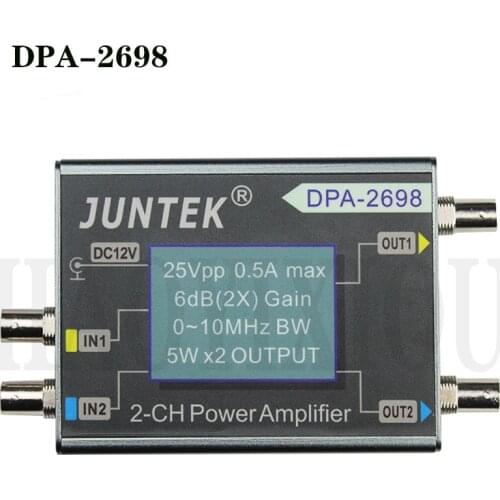 New 1Pcs DPA-2698 10MHz High Power Dual Channel DDS Function Signal Generator Power Amplifier DC Power Amplifier