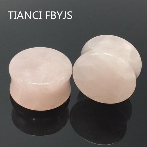 Piercings Ear Pink stone Taper Gauge Ear Plug Expander Stretcher Flesh Tunnel Piercing 6-16MM body jewelry Earrings