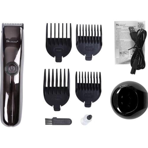 Professional hair clipper rechargeable trimmer lithium battery Titanium alloy blade cutter adjustable comb Fine-tuning 110-240V