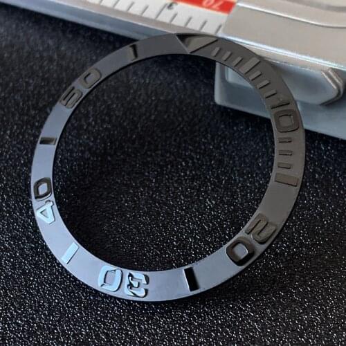 Slopping ceramic bezel insert 38*30.6mm Convex word For for Rlx Yacht-Master watch parts