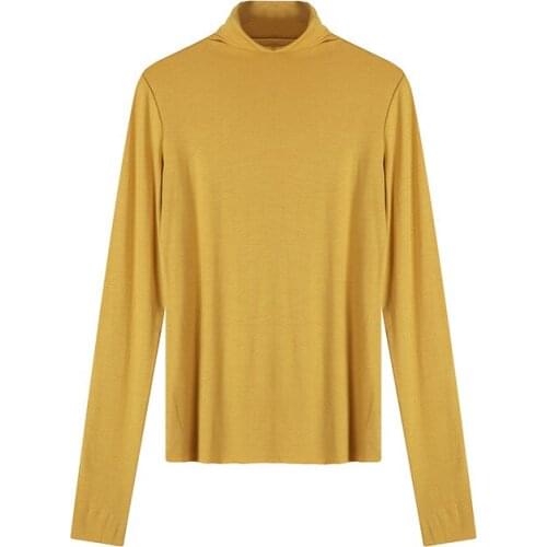 Stretch turtleneck Modal fall and winter women with a long sleeve T-shirt bottom shirt fashion